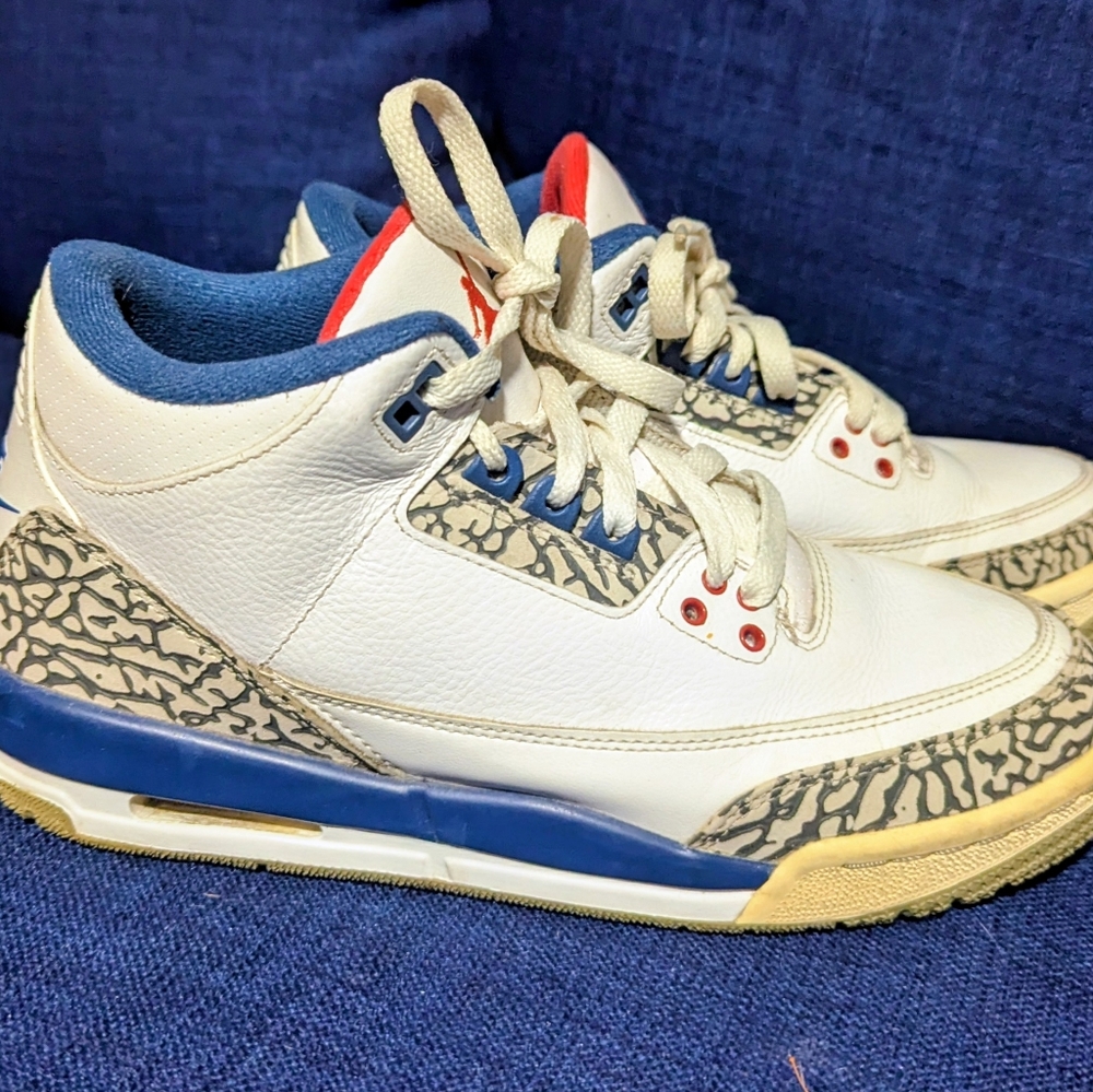 Men's Size 7 Air Jordan 3 Retro OG True Blue